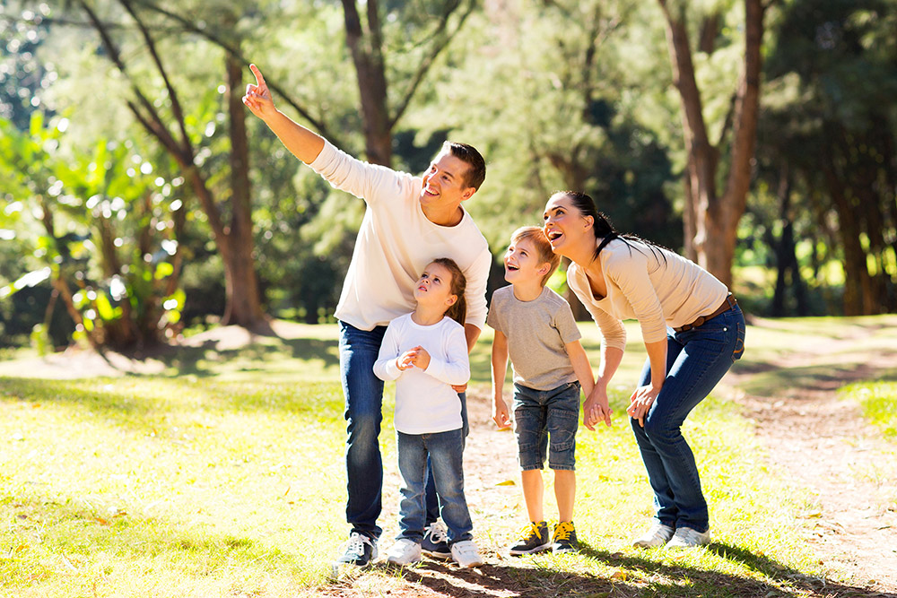 family in park